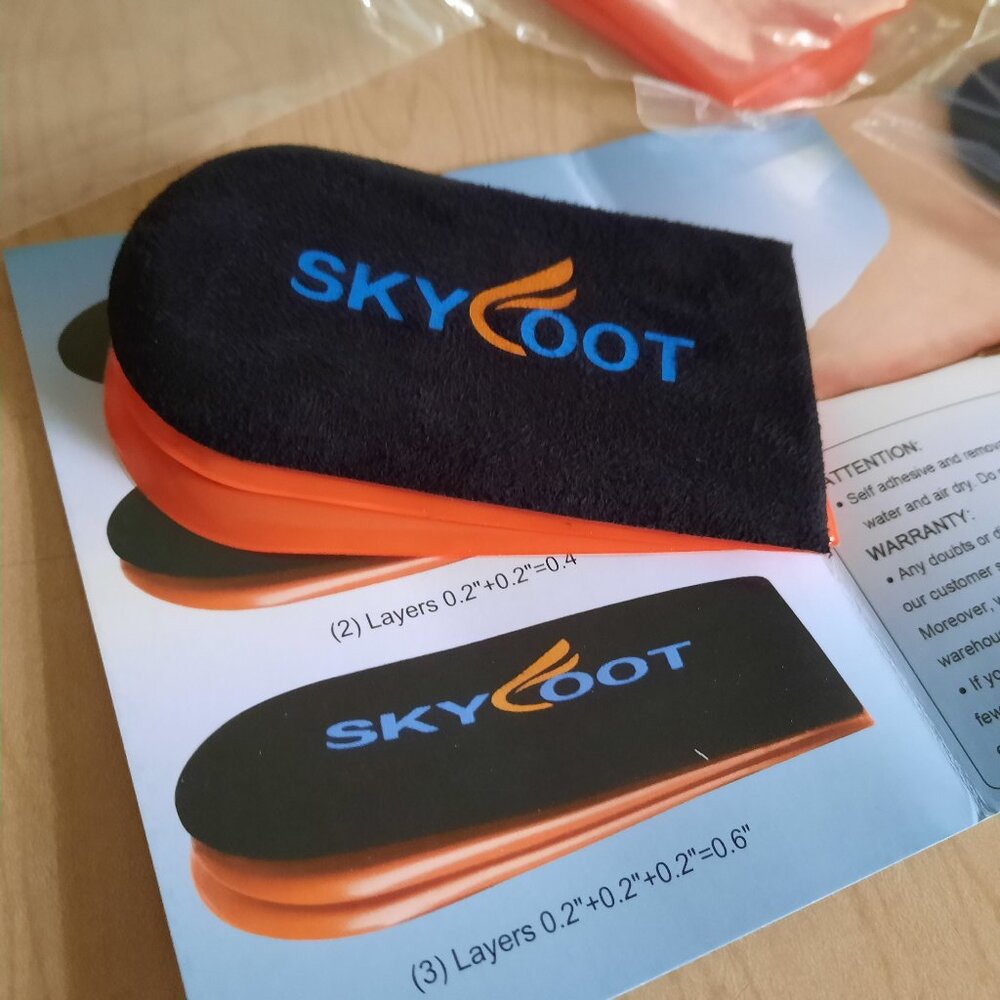 Adjustable Orthopedic Heel Lift cushioned Inserts/insoles - Large, NWT!